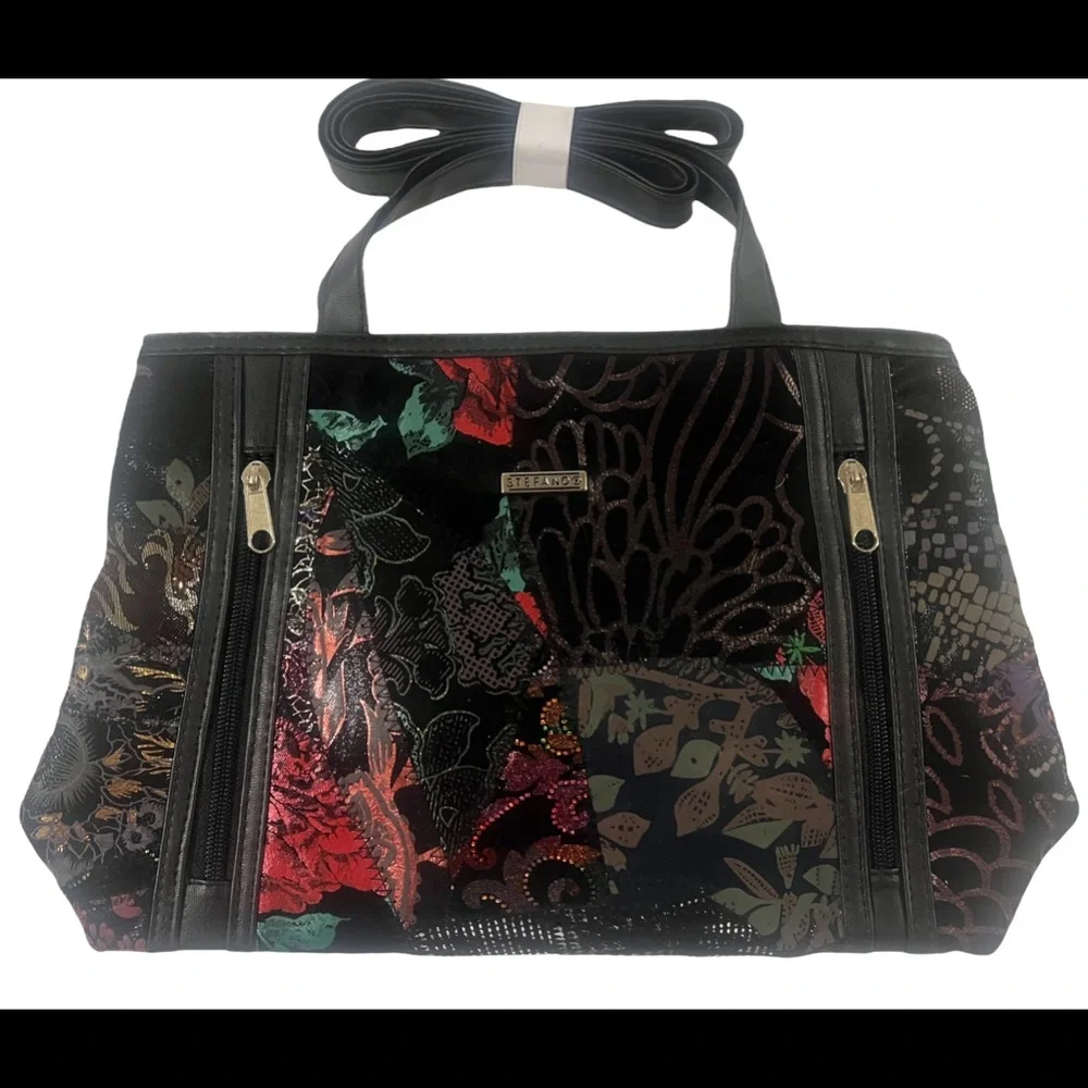 Stefan Collection Purse W-10073 Shimmering Black Multicolor NWOT - Picture 2 of 6